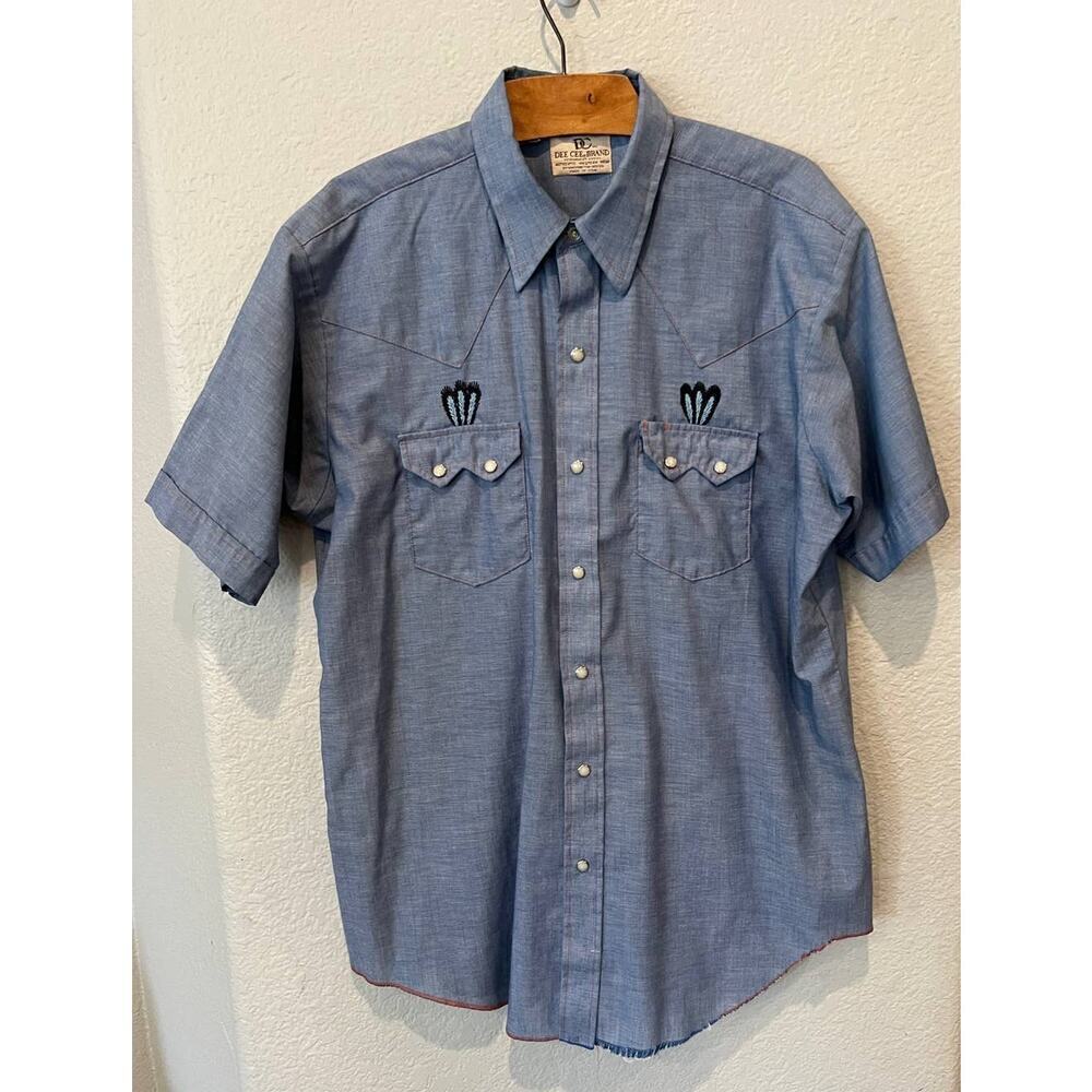 DC Dee Cee Brand Embroidered Hopi Sunface Kachina Vintage Shirt Size 17